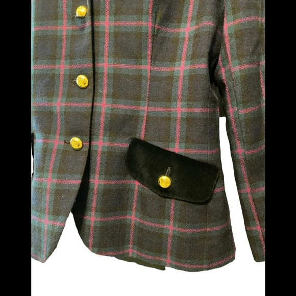 Vintage Doncaster 100% Wool Plaid Blazer - Picture 2 of 10